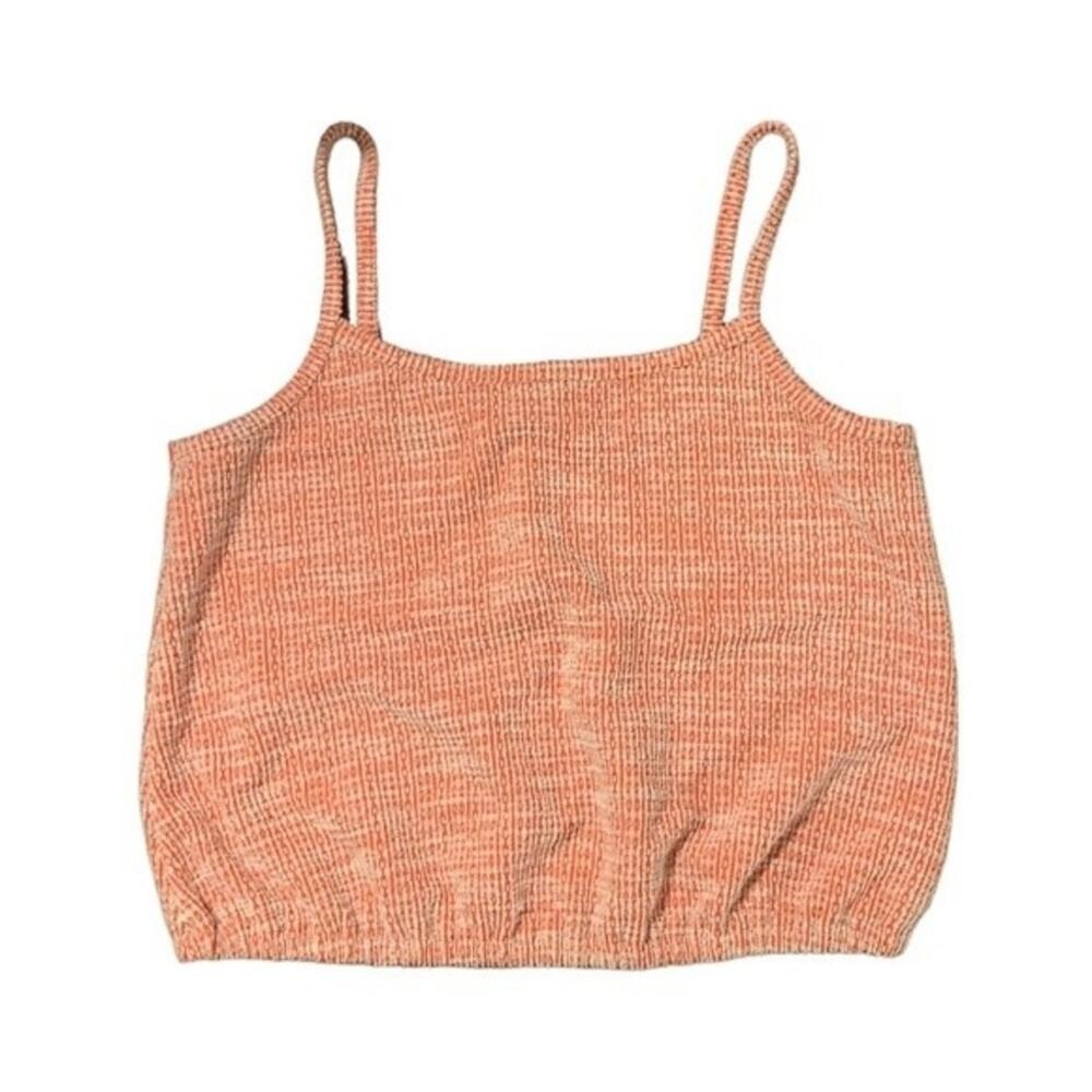 Loft Knit Crop Top Textured Career Retro Coral‎ Size Small
